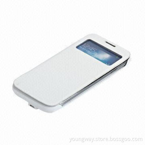 S-view Flip Battery Case with Call Reminder for Galaxy S4, Customized Logos, Colors Welcomed